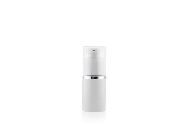 Frasco Airless Absolut Branco e Prata  15ml