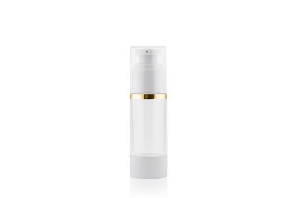 Frasco Airless Absolut Cristal e Dourado 30ml