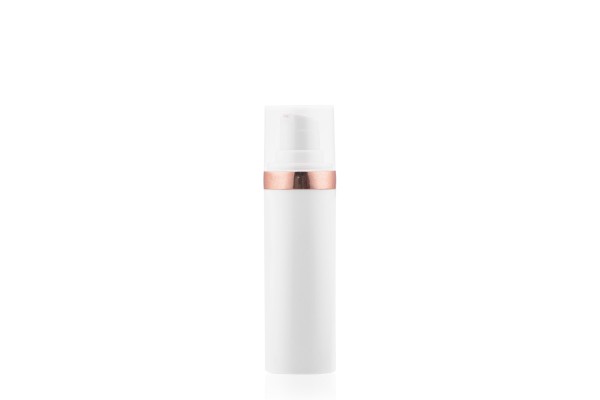 Frasco Airless MEG Branco com Friso Rosé 30ml