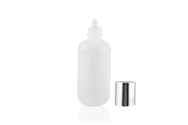 Frasco Dropper Prime Natural e Prata 50ml