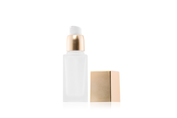 Frasco Vidro Dosador Prisma Dourado Fosco 30ml