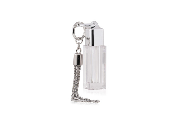 Gloss Glow Transparente e Prata 3,5ml com Chaveiro Franja