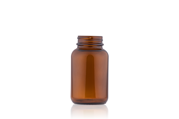 Pote Capsula Vidro Âmbar 120ml