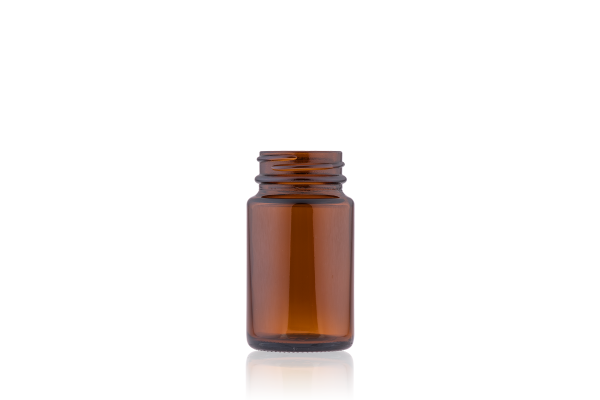 Pote Capsula Vidro Âmbar 75ml