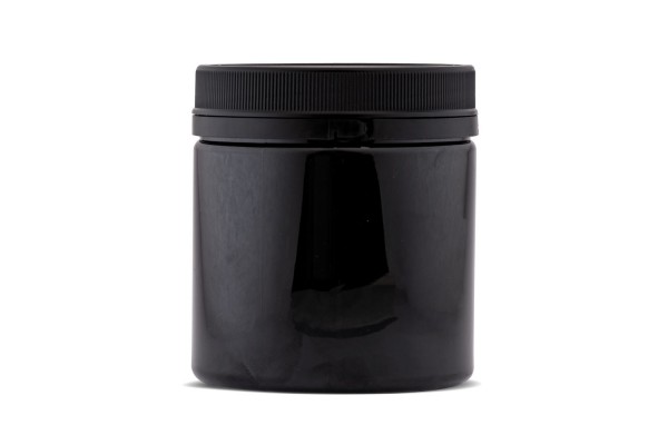 Pote PET  550ml Preto Boca Larga com Lacre