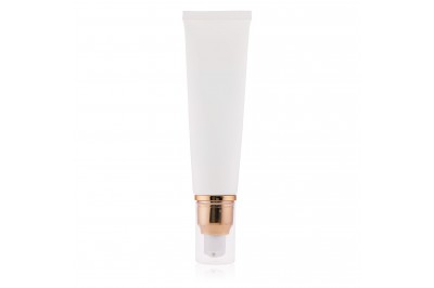 Bisnaga Branca Tube Pump Dourada 60ml