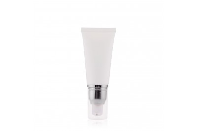 Bisnaga Branca Tube Pump Prata 30ml