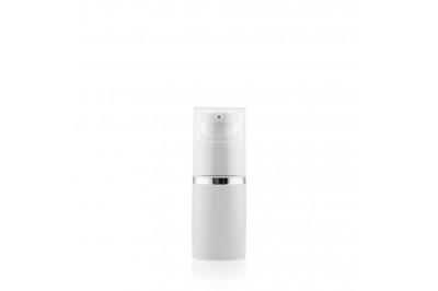 Frasco Airless Absolut Branco e Prata  15ml
