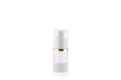 Frasco Airless Absolut Cristal e Dourado 15ml