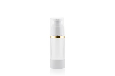 Frasco Airless Absolut Cristal e Dourado 30ml
