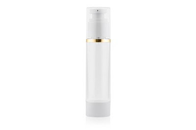 Frasco Airless Absolut Cristal e Dourado 50ml