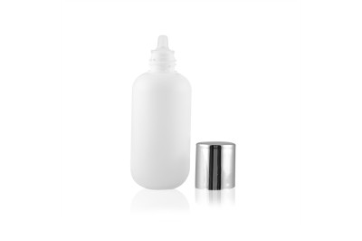 Frasco Dropper Prime Branco e Prata 50ml