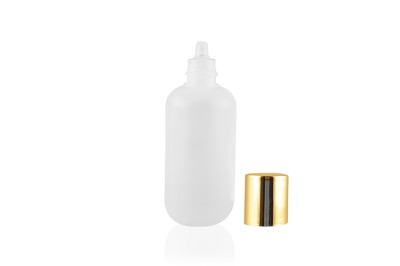 Frasco Dropper Prime Natural e Dourado 50ml