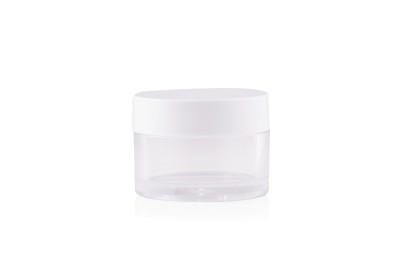 Pote Basic Transparente 30ml com Tampa Branca