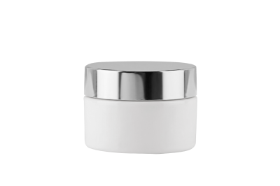 Pote Basic Branco 30ml com Tampa Prata