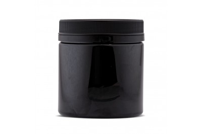Pote PET  550ml Preto Boca Larga com Lacre