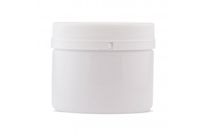 Pote PET  350ml Branco Boca Larga com Lacre