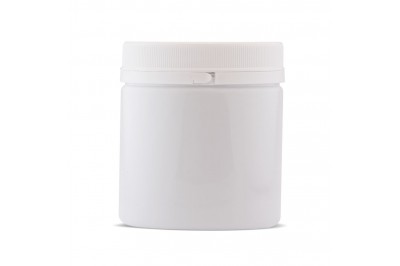 Pote PET  550ml Branco Boca Larga com Lacre