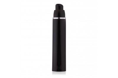 Frasco Airless PTG Preto com Friso Prata 50ml